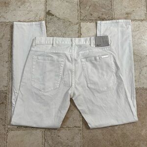 Armani Exchange A|X Men's Skinny Stretch Cotton White Denim Jeans 36x32